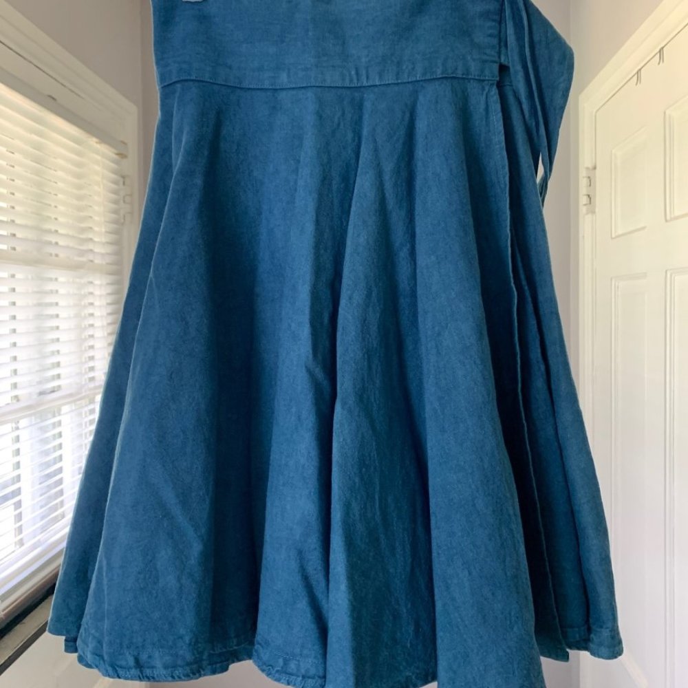 Forest & Fin Blue Bicycle Wrap Skirt, unique and made in the USA!